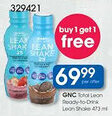 Clicks GNC Total Lean Ready-to-Drink Lean Shake offer