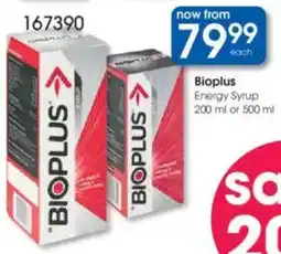 Clicks Bioplus Energy Syrup offer
