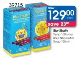 Clicks Bio-Strath Syrup or Bare Necessities Syrup offer