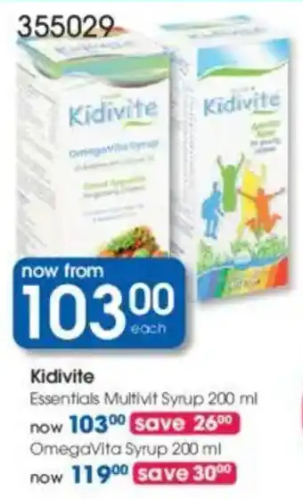 Clicks Kidivite Essentials Multivit Syrup offer