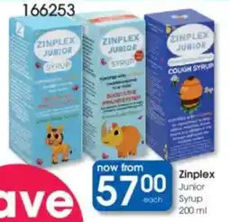 Clicks Zinplex Junior Syrup offer