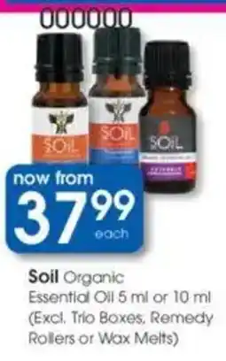 Clicks Soil Organic Essential Oil offer