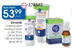 Clicks Silverlab Colloidal Silver Healing Cream or Gel, Spray or Nasal Spray offer