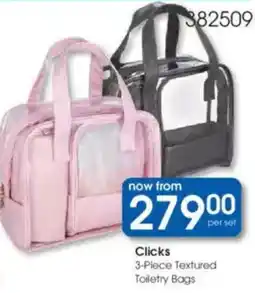 Clicks Clicks Textured Toiletry Bags offer