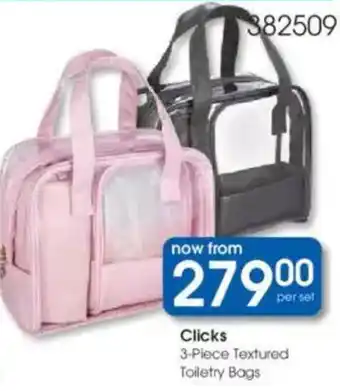 Clicks Clicks Textured Toiletry Bags offer