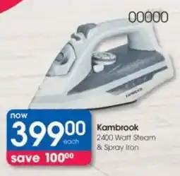 Clicks Kambrook 2400 Watt Steam & Spray Iron offer
