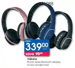 Clicks Volkano Phonic Series Bluetooth Wireless On-Ear Headphones offer