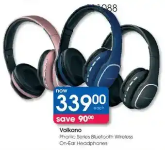 Clicks Volkano Phonic Series Bluetooth Wireless On-Ear Headphones offer