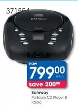 Clicks Safeway Portable CD Player & Radio offer