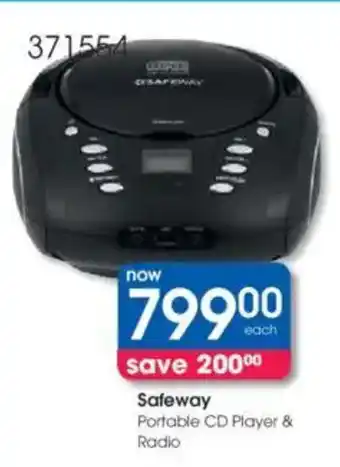 Clicks Safeway Portable CD Player & Radio offer