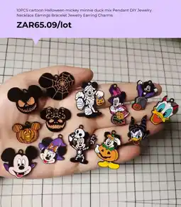 AliExpress Cartoon Halloween mickey minnie duck mix Pendant DIY Jewelry Necklace Earrings Bracelet Jewelry Earring Charms offer