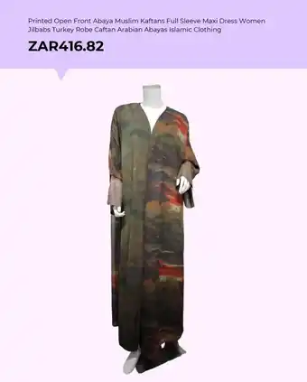 AliExpress Open Front Abaya Muslim Kaftans Full Sleeve Maxi Dress Women Jilbabs Turkey Robe Caftan Arabian Abayas Islamic Clothing offer