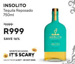 Norman Goodfellows INSOLITO Tequila Reposado offer