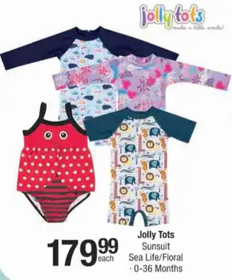 Checkers Jolly Tots Sunsuit Sea Life/ Floral offer