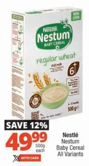 Checkers Nestle Nestum Baby Cereal All Variants offer