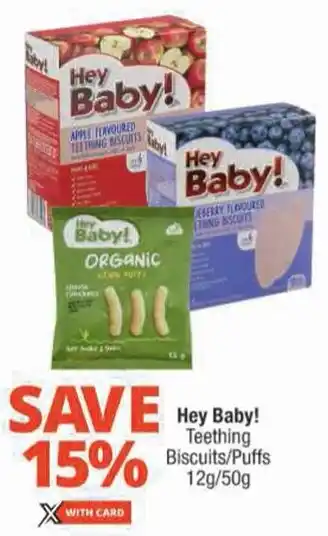 Checkers Hey Baby! Teething Biscuits/ Puffs offer