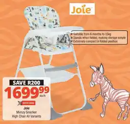 Checkers Joie Mimzy Snacker High Chair All Variants offer