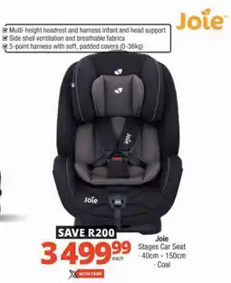 Checkers Joie Stages Car Seat offer
