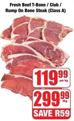 Boxer Superstores Fresh Beef T-Bone/ Club/ Rump On Bone Steak offer