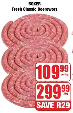 Boxer Superstores BOXER Fresh Classic Boerewors offer