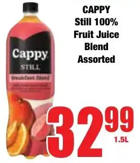 Boxer Superstores CAPPY Still 100% Fruit Juice Blend Assorted offer