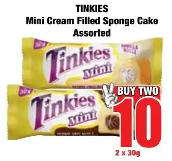 Boxer Superstores TINKIES Mini Cream Filled Sponge Cake Assorted offer