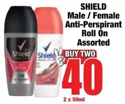 Boxer Superstores SHIELD Male/ Female Anti-Perspirant Roll On Assorted offer
