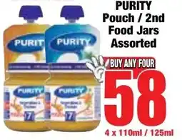 Boxer Superstores PURITY Pouch/ 2nd Food Jars Assorted offer