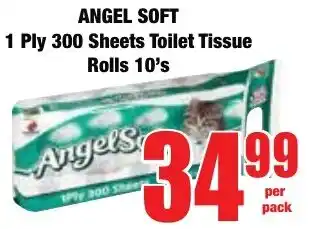 Boxer Superstores ANGEL SOFT 1 Ply 300 Sheets Toilet Tissue Rolls offer