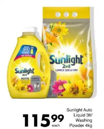 Save Sunlight Auto Liquid/ Washing Powder offer