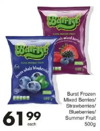 Save Burst Frozen Mixed Berries/ Strawberries/ Blueberries/ Summer Fruit offer