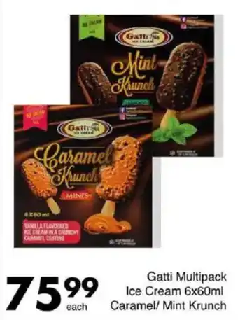 Save Gatti Multipack Ice Cream Caramel/ Mint Krunch offer