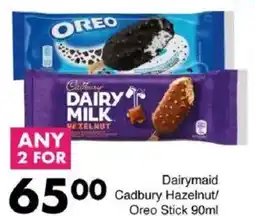 Save Dairymaid Cadbury Hazelnut/ Oreo Stick offer