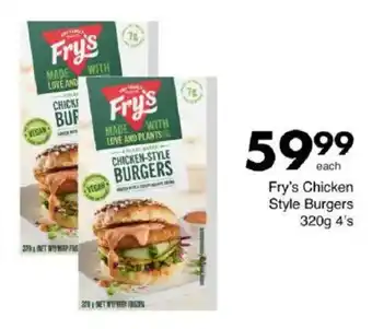 Save Fry's Chicken Style Burgers offer