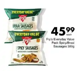 Save Fry's Everyday Value Pack Spicy/ Braai Sausages offer