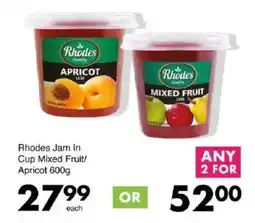 Save Rhodes Jam In Cup Mixed Fruit/ Apricot offer