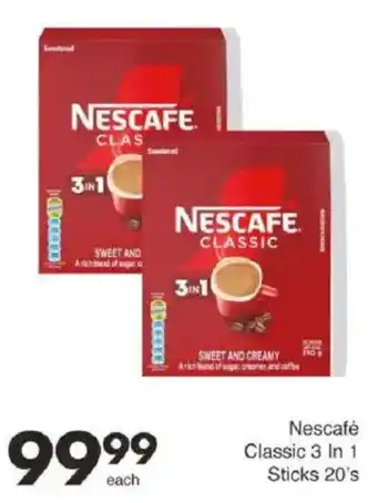 Save Nescafé Classic 3 In 1 Sticks offer