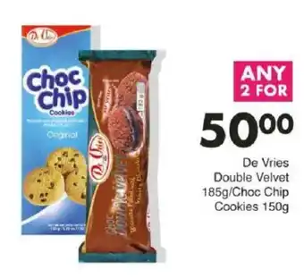 Save De Vries Double Velvet/ Choc Chip Cookies offer