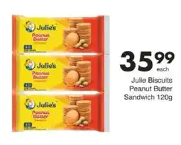 Save Julie Biscuits Peanut Butter Sandwich offer
