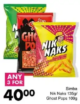 Save Simba Nik Naks/ Ghost Pops offer