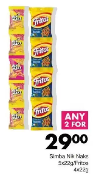 Save Simba Nik Naks/ Fritos offer