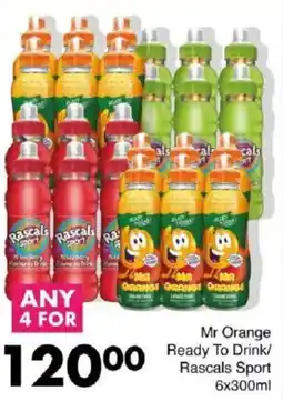 Save Mr Orange Ready To Drink/ Rascals Sport offer