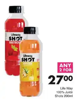 Save Life Way 100% Juice Shots offer
