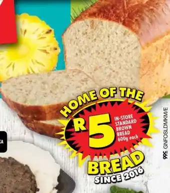 Shoprite In-Store Standard Brown Bread offer