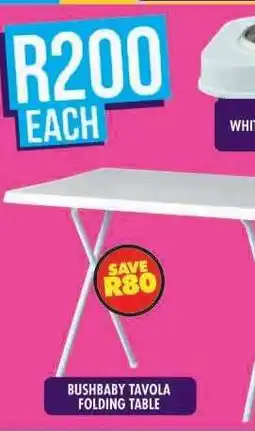 Shoprite BUSHBABY TAVOLA FOLDING TABLE offer