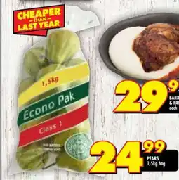 Shoprite PEARS 1,5kg bag offer
