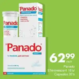 Save Panado Effervescent/ Capsules offer