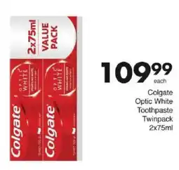 Save Colgate Optic White Toothpaste Twinpack offer