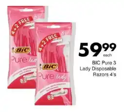 Save BIC Pure 3 Lady Disposable Razors offer