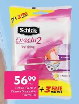 Save Schick Exacta 2 Women Disposable Razors offer